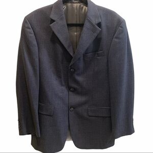 Oscar de la Renta Sport Coat Gray/Black Wool Tweed Sz 40R